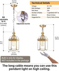 Outdoor Brass Hanging Light Fixtures Built to Last Weatherproof Pendant Lighting for Exterior Ceiling Porch Garden Entryway