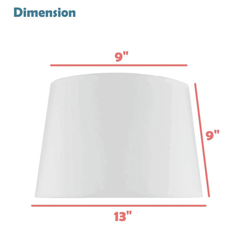 Dimensions of the Transitional Hardback Empire Lamp Shade 15 Top 17 Bottom 12 Slant White Faux Brussels Fabric Retro Vibe