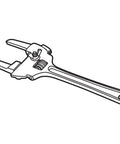 Adjustable Plumbers Slip Nut Wrench 1 To 3 Inch Range, heavy duty stamped steel, zinc plated finish, corrosion resistant