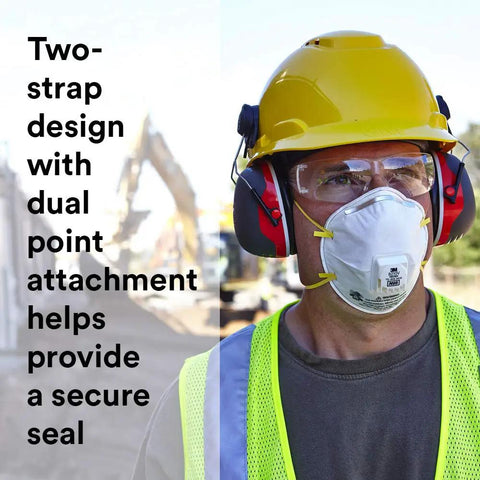 Particulate Respirator With Cool Flow Valve For Smoke Dust And Woodworking, NIOSH Approved Disposable Mask Pack Of 80, Adjustable Nose Clip For Secure Fit, All Day Comfort For Grinding Sanding Sawing And Sweeping
