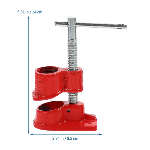 Lightweight Three Quarters Inch Quick Woodworking Pipe Clamp For Wood Gluing Red Heavy Duty Carpenter Clamp Fixture