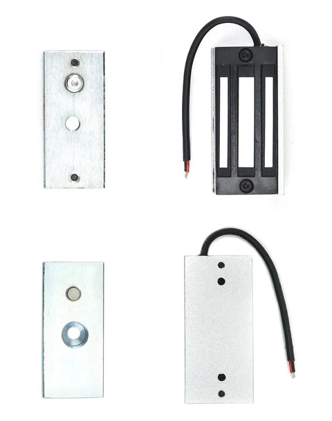 Tough As Nails Electric Magnetic Lock Two Pack showing silver finish components for secure access control installation hardware.
