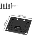 2 Pack 316 Stainless Steel Flush Pull Handle Black Recessed Hatch for Deck Marine Cabinet Durable Rust Resistant, size 2.99x2.2 inch