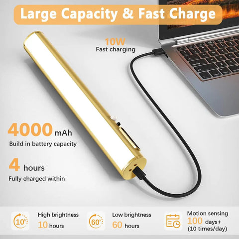 Battery Operated Wall Sconce With Motion Sensor And Remote Control Wireless Picture Light charging by laptop