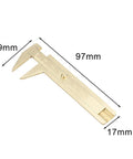 Pro Grade Brass Vernier Caliper 0-80mm Non Magnetic Precision Measuring Tool with displayed dimensions