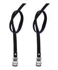 2 Pair Universal Bike Pedal Toe Straps Replacement with Adjustable Steel Buckle for Exercise Stationary Bike and Bicycle.