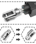 2 Pack Air Cylinder Clevis End Connector M8x1.25 Thread 42mm Length Fork End Yoke Joint With Spring Pin, Steel Zinc Plated, Heavy Duty Clevis Link For Electronic Automatic Equipment And Industrial Machinery Setup on cylinder rod