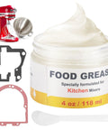 Food Grade 4 Oz Grease For Kitchen Mixers And Stand Mixers, Food Safe Lubricant To Reduce Gear Wear, Fits 4 To 7 Quart Models, Includes Gasket And Spatula, Prolongs Mixer Life And Keeps Beater Running Smoothly. 4 oz jar with gasket