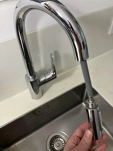 59 Inch Pull Down Kitchen Faucet Hose Replacement No Fuss Easy Install 95507000 95506000 in a modern kitchen sink setup