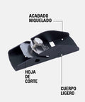 Small Trimming Plane For Precision Wood Shaping, Lightweight Nickel Plated Tool With Black Bottom, 3-1/2 Inch Plane For Modeling