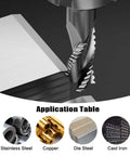 VIERDWIN carbide roughing end mill, 1/2 in, 4-flute, square-nose milling cutter for steel, aluminum and hardened metals.