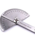 Stainless Steel Protractor 0 To 180 Degrees With Round Head Angle Finder for Woodworking and Machinist, adjustable arm visible