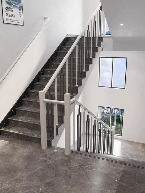 Eight Piece Metal Baluster Kit For Outdoor Deck And Porch Railing Featuring No Sweat Install and Badass Hold Strength For A Fresh Modern Banister Upgrade That Gives Your Yard A Totally Legit Glow Up on stylish stair railing.