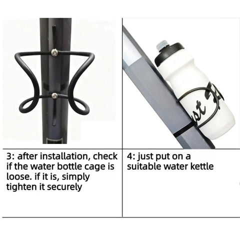 Ultralight Matte Carbon Fiber Water Bottle Cage For MTB And Road Bikes installation and usage instructions on bike frame