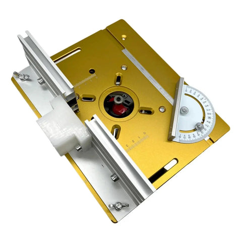 Killer Grade Aluminum Router Table Insert Plate For Ultra Smooth Wood Milling And Quick Flip Top Setup showcasing precision alignment features.