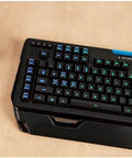 The Beast Mode Full Size Mechanical Gaming Keyboard delivering snappy keystrokes, showcasing rainbow backlight and macro keys.
