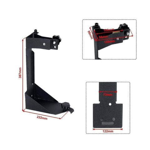 Rear High Lift Jack Mount Carrier For 2007 2017 Jeep Wrangler JK Off Road Easy Bolt On Jack Holder dimensions and design features