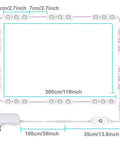 Diagram of Hollywood Style Vanity Makeup Lights 10 Foot Ultra Bright White LED Strip Dimmable With Touch Control layout