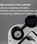 Heavy Duty 304 Stainless Steel Toolbox Latch Replacement 2 Pack With Keys For Truck RV Trailer UTV ATV Paddle Lock showing lock cylinder