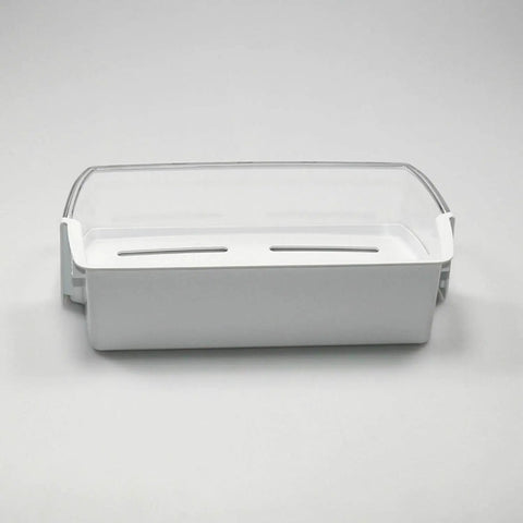 Plastic and glass refrigerator shelf bin replacement part