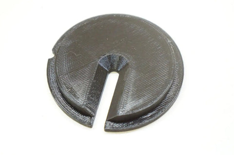2.5 Inch Throat Plate Insert Plug For 14 Inch Band Saws Fits Porter Cable Grizzly Delta Models, black plastic plug with opening