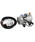 Direct Wire Electric AC Compressor Beats Sweltering Road Heat All Day Long With Simple Plug And Play Climate Control For Trucks Campers And Heavy Duty Rigs, featuring aluminum casing and wiring harness.