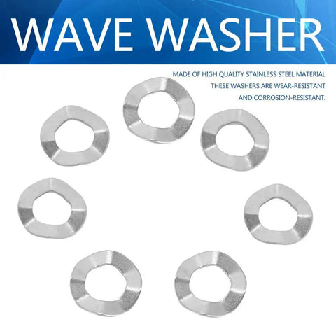 Stainless Steel Wave Spring Washers, Pack Of Ten Curved Lock Plates For Bolts And Electrical Connections, Heavy Duty Anti Vibration Shims That Stay Put And Keep Your Rig Tight As A Drum Under Constant Stress