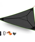 Triangle Camping Hammock Kit With 3 Ratchet Tie Down Straps And Storage Bag 800 Lb Capacity 13ft Multi Person Outdoor Hammock