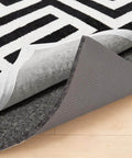 Felt with rubber rug pad that grips and keeps rugs from sliding, slip resistant underlayment, 1/8 inch thick, 3x5 feet area rug pad