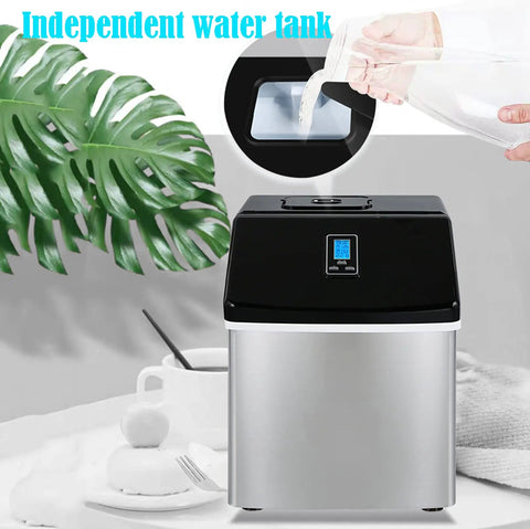Quick Chill Countertop Nugget Ice Maker Portable Machine with independent water tank and touch controls, ideal for home bars.