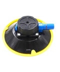 6 Inch Vacuum Sucker Mount Base For Glass And Stone Seam Setter With Manual Vacuum Pump, black suction cup, top view