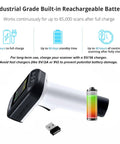 Portable Bluetooth 1D And 2D Barcode Scanner With LCD Display And Stand, Cordless Handheld Gun For Inventory, Rechargeable