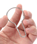 Person holding 150 Pcs No Fuss Gourd Shaped Shower Curtain Hooks Rustproof Glide Roller Hanging Rings for Bathroom Rod