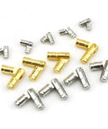 Concealed Furniture Hinges Set 50 Pcs Gold And Silver Mini Cylindrical Hinges With Screws For Jewelry Boxes Cabinets And Folding Doors Retro Style Track Design For Smooth Quiet Open Close
