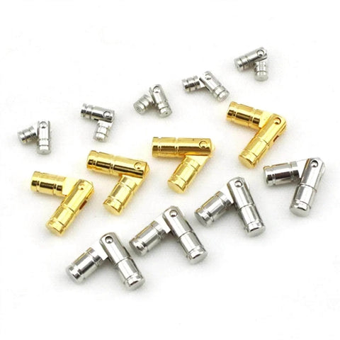 Concealed Furniture Hinges Set 50 Pcs Gold And Silver Mini Cylindrical Hinges With Screws For Jewelry Boxes Cabinets And Folding Doors Retro Style Track Design For Smooth Quiet Open Close