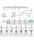 Diagram of Power Supply Adaptor TR-22382 Replacement Part, showing various international plug types for cardio equipment.
