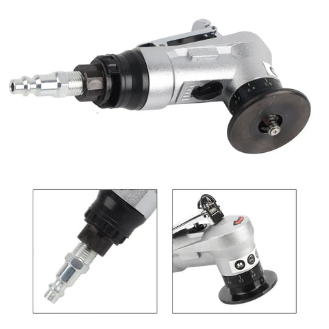 Handheld Air Chamfering Machine Pneumatic Straight Grinder With Deburring Cutter and Installation Tool Set for edge beveling close-up.