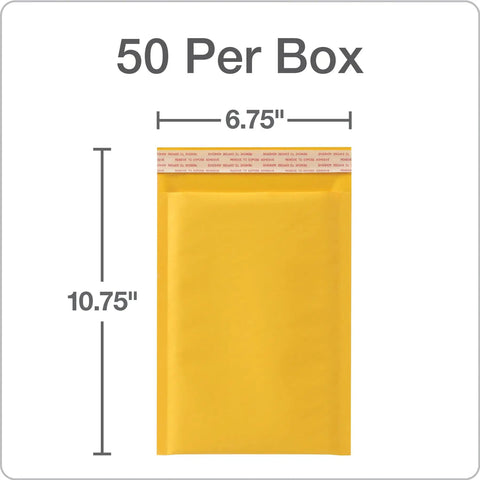 Bubble Mailers 6 By 9 Self Seal Padded Envelopes Brown Kraft Durable Shipping Mailers With Redi Strip Peel Off Closure Air Bubble Protection 50 Per Box