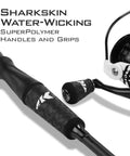 Gladiator Ready Crixus Fishing Rod And Reel Combo For Spinning And Baitcasting with Sharkskin Superpolymer Handle and Grips