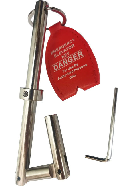 Emergency Elevator Door Keys 3 Section Double Drop Set Of 6 Pro Grade Hardened Carbon Steel Keys With Adjustable Ring