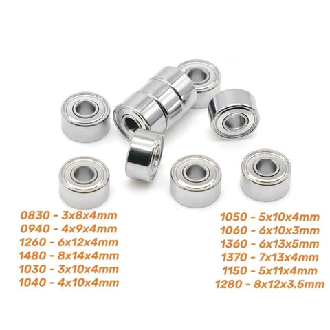 10Pcs 693ZZ Shielded Ball Bearings 3X8X4Mm Pre Lubed Low Friction Quiet Operation Dust Seal For High Speed RC Cars Drones Tiny Motors Smooth Performance, steel bearing pack