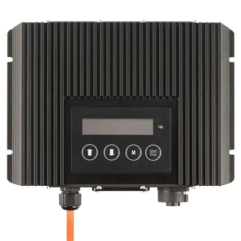 Tough IP65 splash-proof controller for Rock Solid DC Water Pump with digital display and operation buttons.