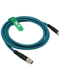 M12 Ethernet Cat7e Cable 8 Pin X Coded Male To Male For Cognex Basler Baumer Keyence Sensor Camera, 25m length coiled