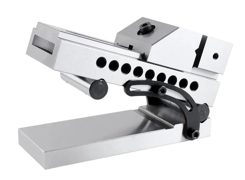 Pro Grade Shop Ready 5 Inch Screwless Sine Vise For Milling And Grinding 0 To 45 Degree Adjustable Tilt Ultra Precise Hardened Steel
