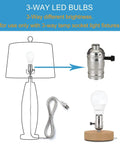 Diagram showing compatibility of Three Way LED A19 Light Bulbs With 30W 70W 100W Equivalents Crisp Daylight 5000K E26 Base.