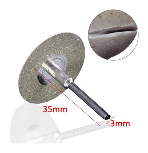 Heavy Duty Grinding Wheel And Rotary Circular Saw Blades With Abrasive Discs Perfect For Cutting External Rotory Parts 18mm Bore Size Fits Various Tools Like A Pro! 35mm wheel with 3mm shaft for precision cutting.