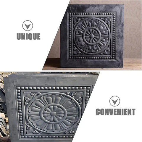 Reusable Concrete Paver Mold For DIY Pathways And Driveways Antique Colored Brick Design 17.32 By 17.32 Inches Slip Resistant