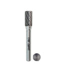Double Cut Cylinder Tungsten Carbide Burr Rotary File For Metalworking And Woodworking One Quarter Inch Shank Three Eighths Inch Cutter Diameter Three Quarters Inch Cut Length Heavy Duty Pro Grade Grinder Bit For Jewelry Making And Crafting