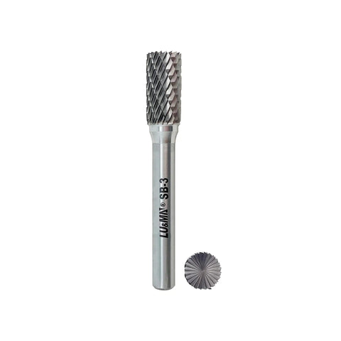 Double Cut Cylinder Tungsten Carbide Burr Rotary File For Metalworking And Woodworking One Quarter Inch Shank Three Eighths Inch Cutter Diameter Three Quarters Inch Cut Length Heavy Duty Pro Grade Grinder Bit For Jewelry Making And Crafting
