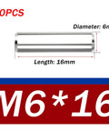 Image showing 304 Stainless Steel Dowel Pins 20 Pcs Precision Ground Solid Metal Pins For CNC Machining, 6x16mm size.